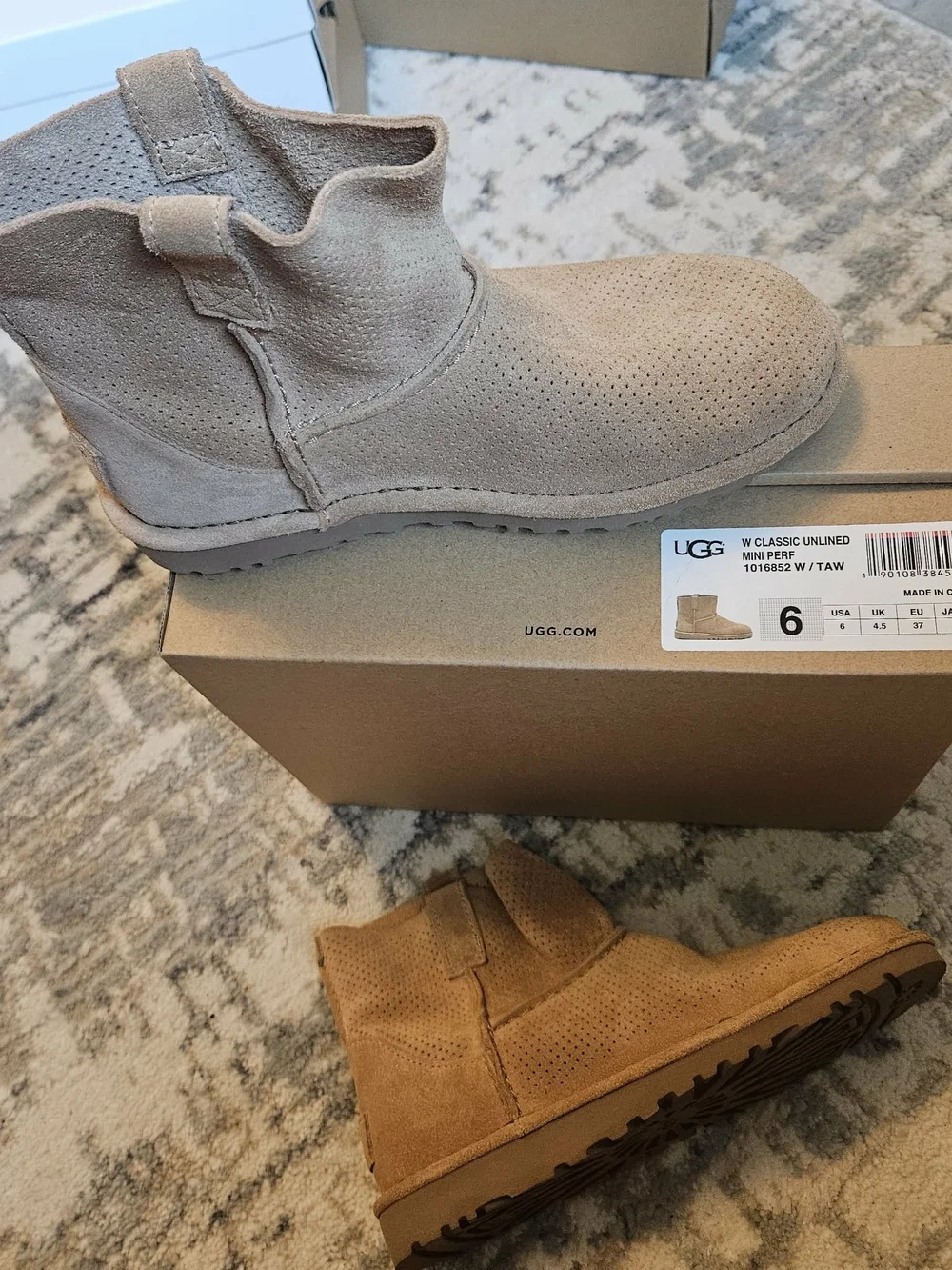 UGG Classic Mini Perforated Suede Boot - Chestnut